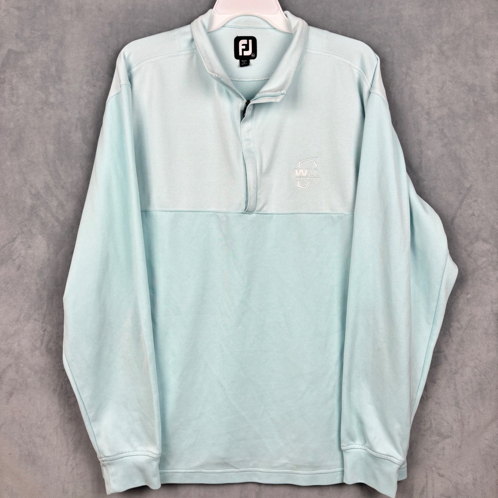 FootJoy WM Phoenix Open TPC Scottsdale Quarter Zip Pullover Light Blue Mens XL